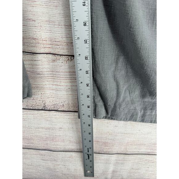 Soft Surroundings Linen Blend Cargo Lounge Pants Womens Large Gray Elastic Waist - Picture 11 of 11